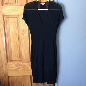 Helmut Lang jersey and mesh t-shirt dress, small